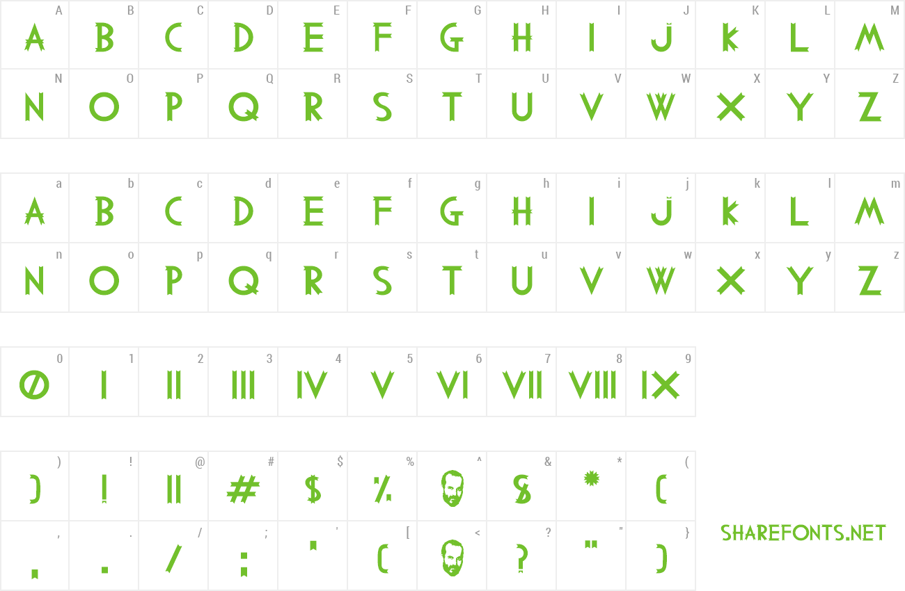Font Woodcutter MMXV preview